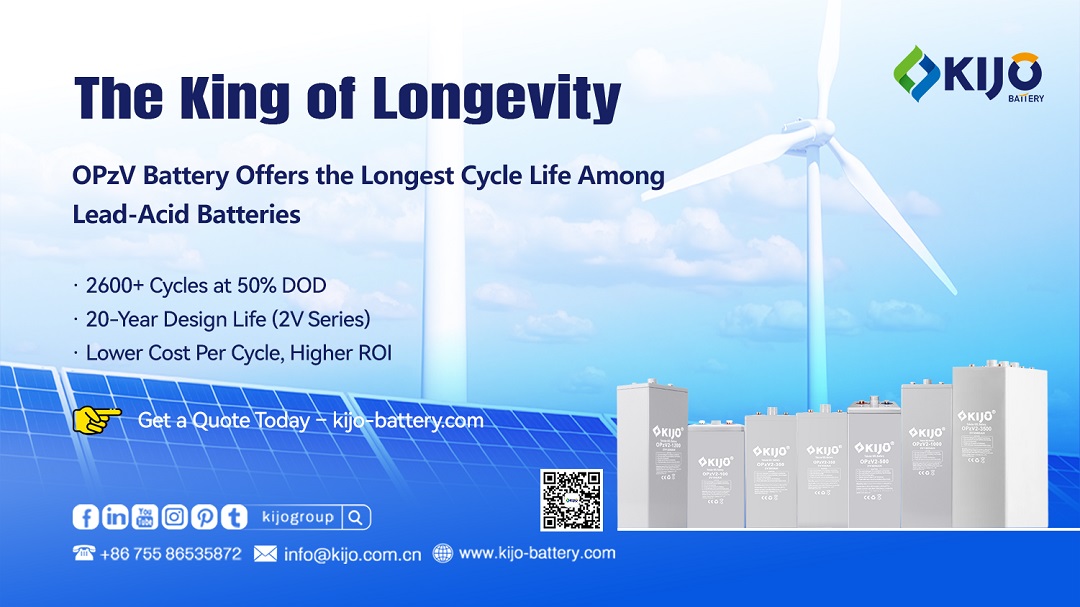 Batterie OPzV en gel pur à cycle profond de KIJO – Le roi de la longévité (2)